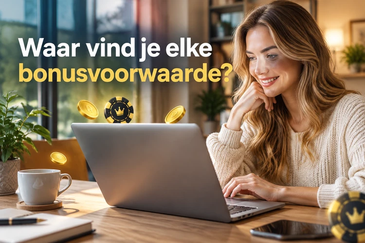 Waar vind je elke bonusvoorwaarde?